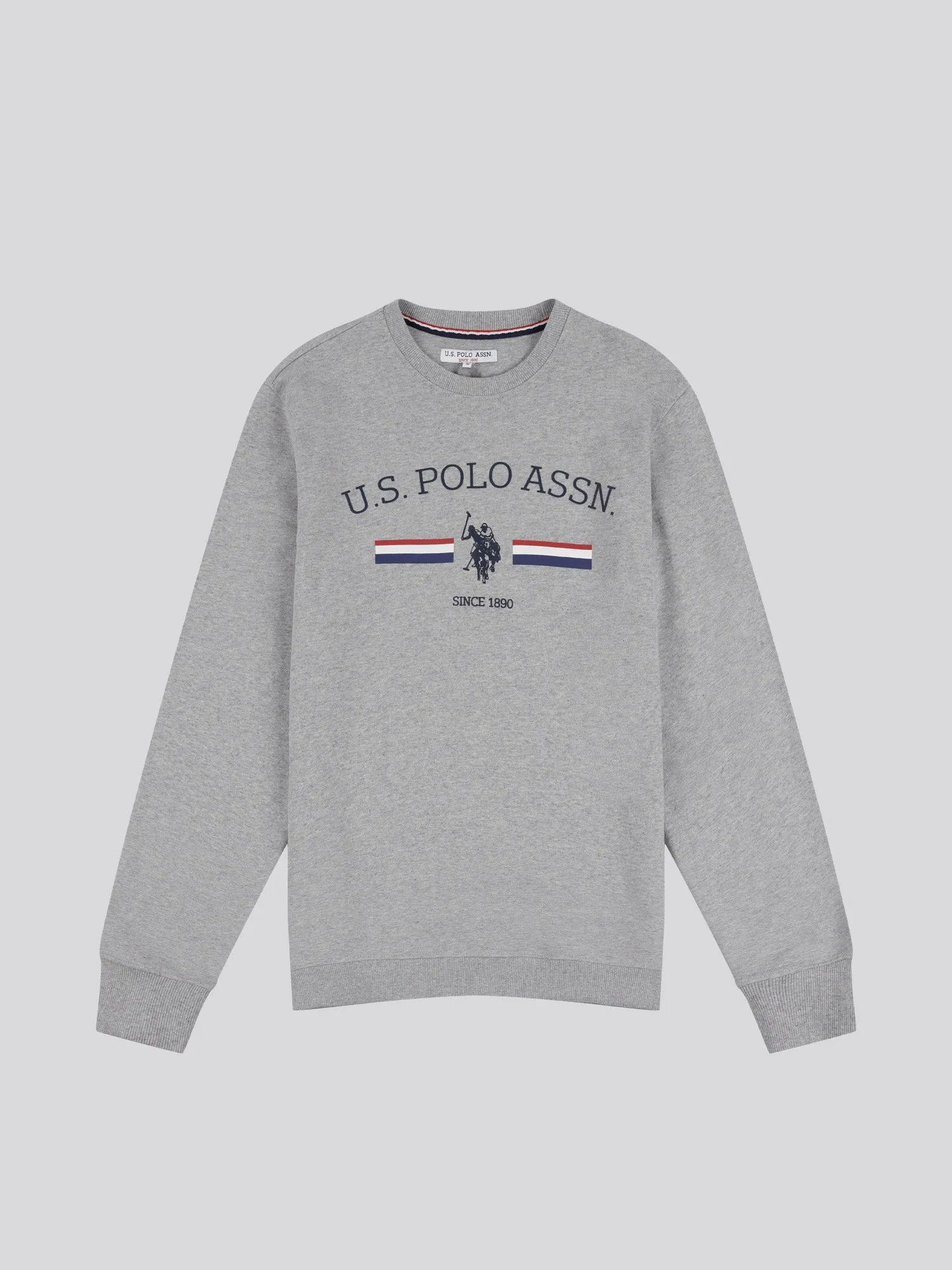 Mens Rider Crew Neck Sweatshirt in Vintage Grey Heather