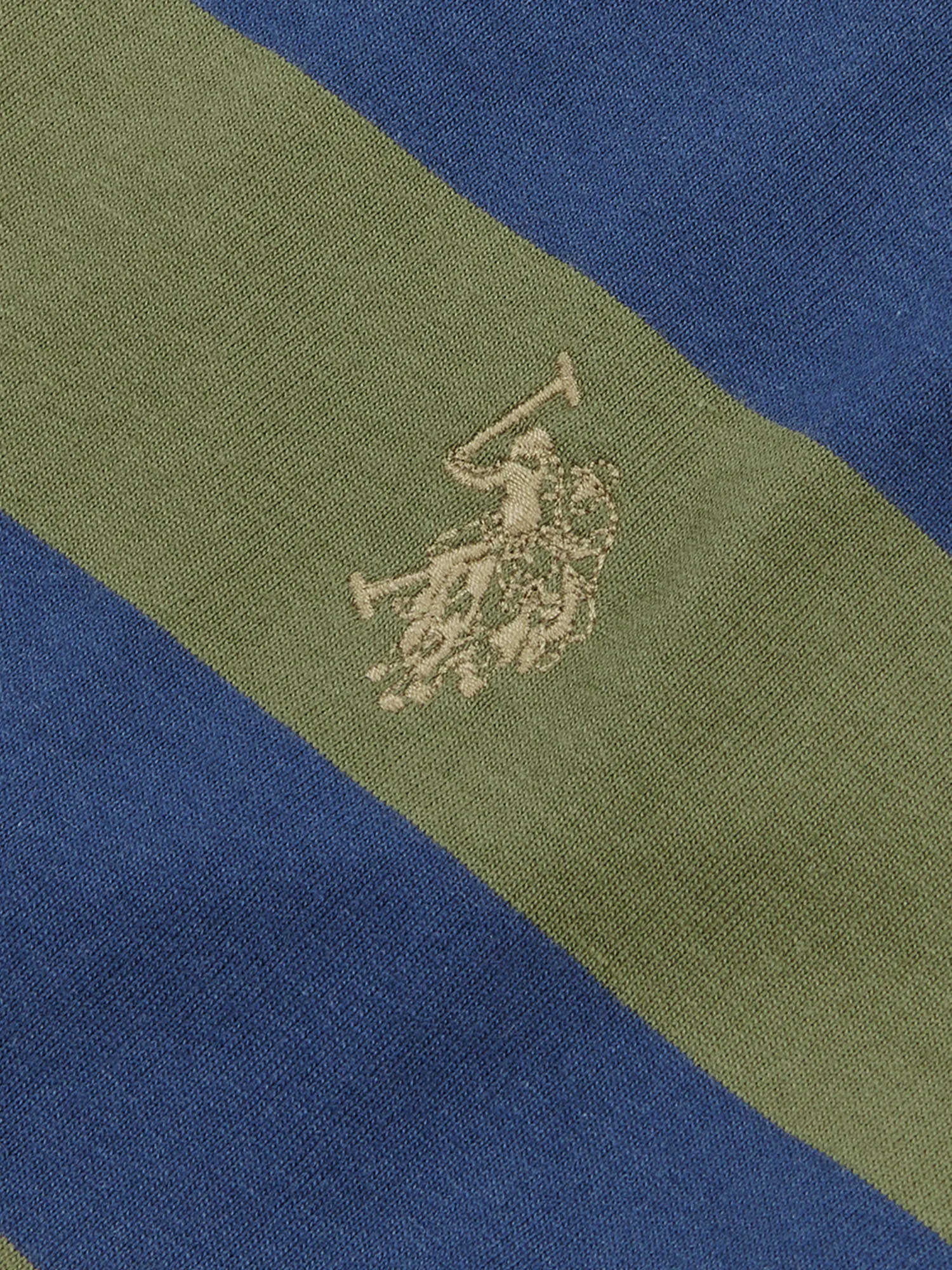Mens Rugby Stripe T-Shirt in Burnt Olive