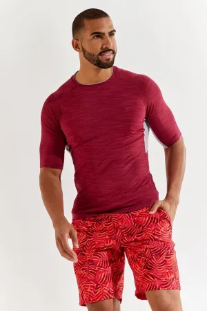 Men's Ultimate Short Sleeve Rash Guard  |  Grenada Red Line