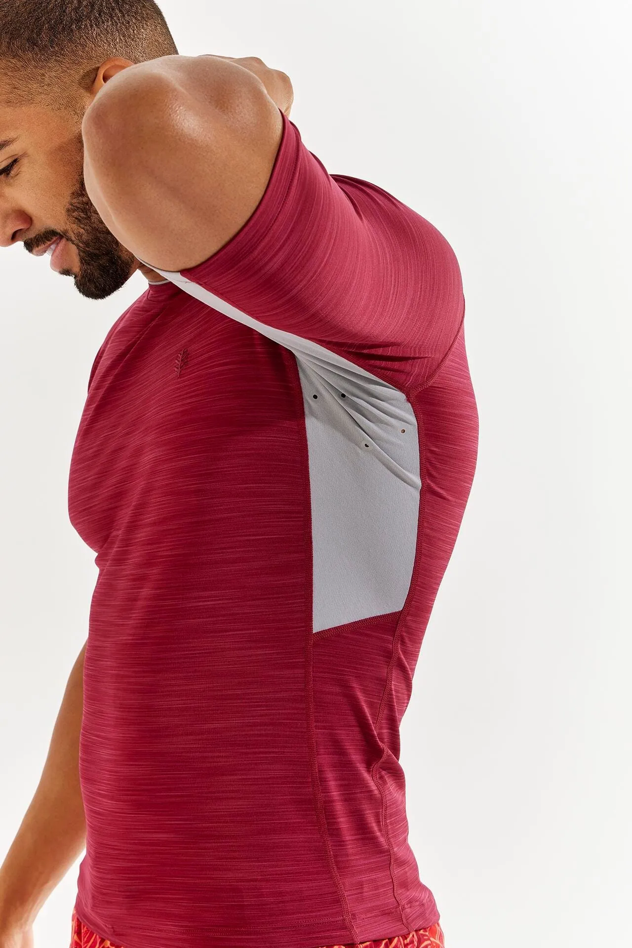 Men's Ultimate Short Sleeve Rash Guard  |  Grenada Red Line