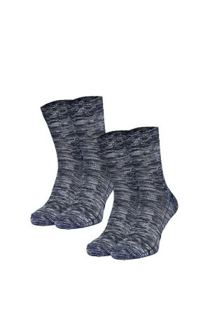Merino Wool Running Socks - (Pack of 2) Space Blue