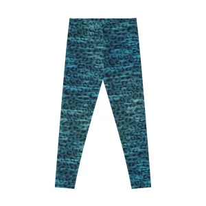 Mid Waist Leopard Camouflage Print Fitness Leggings_Finch