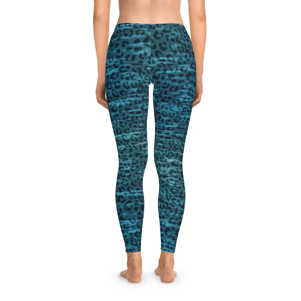 Mid Waist Leopard Camouflage Print Fitness Leggings_Finch