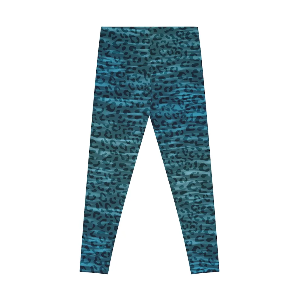 Mid Waist Leopard Camouflage Print Fitness Leggings_Finch