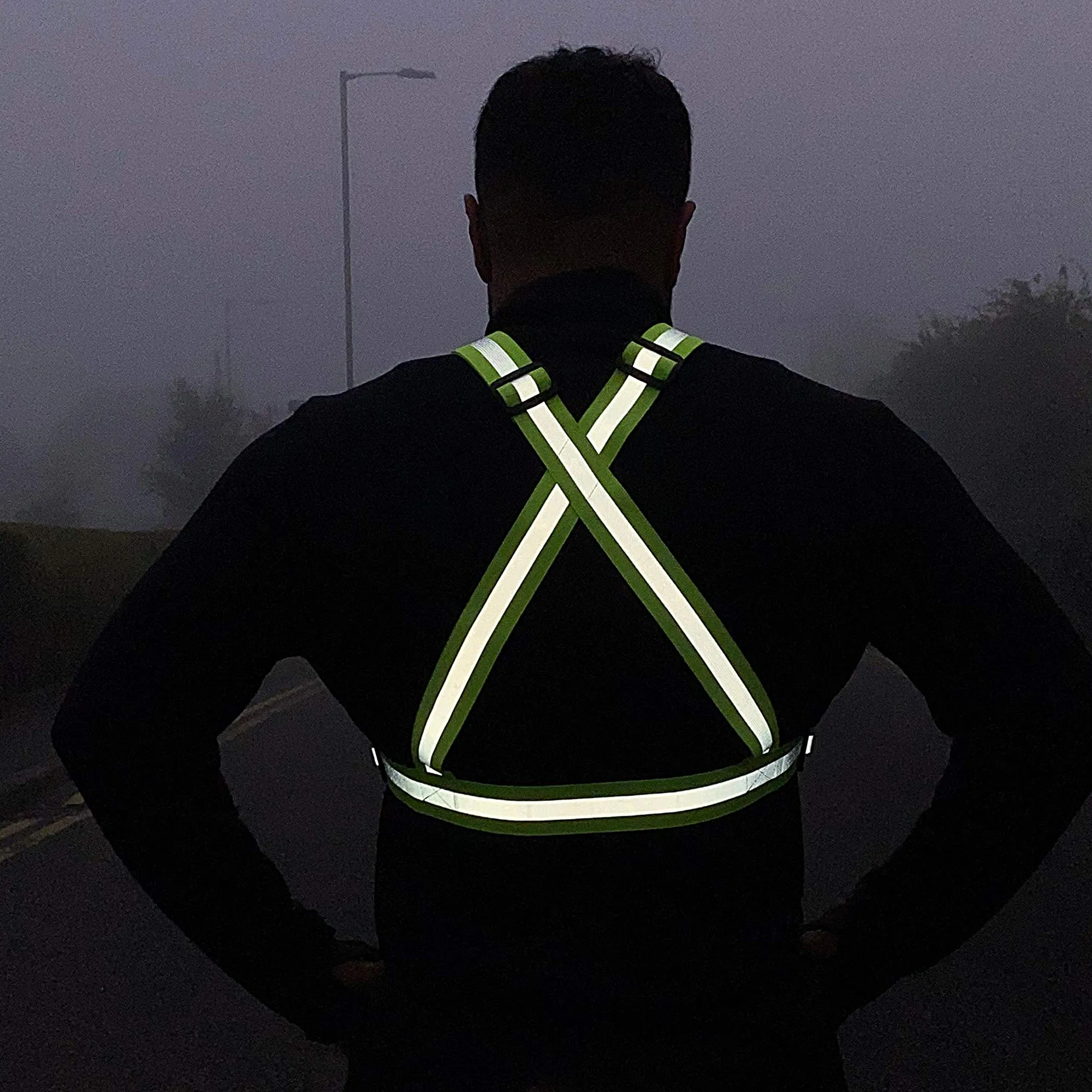 Milex Reflective Vest - High Visibility Cross Belt with Adjustable Straps 2 Pack