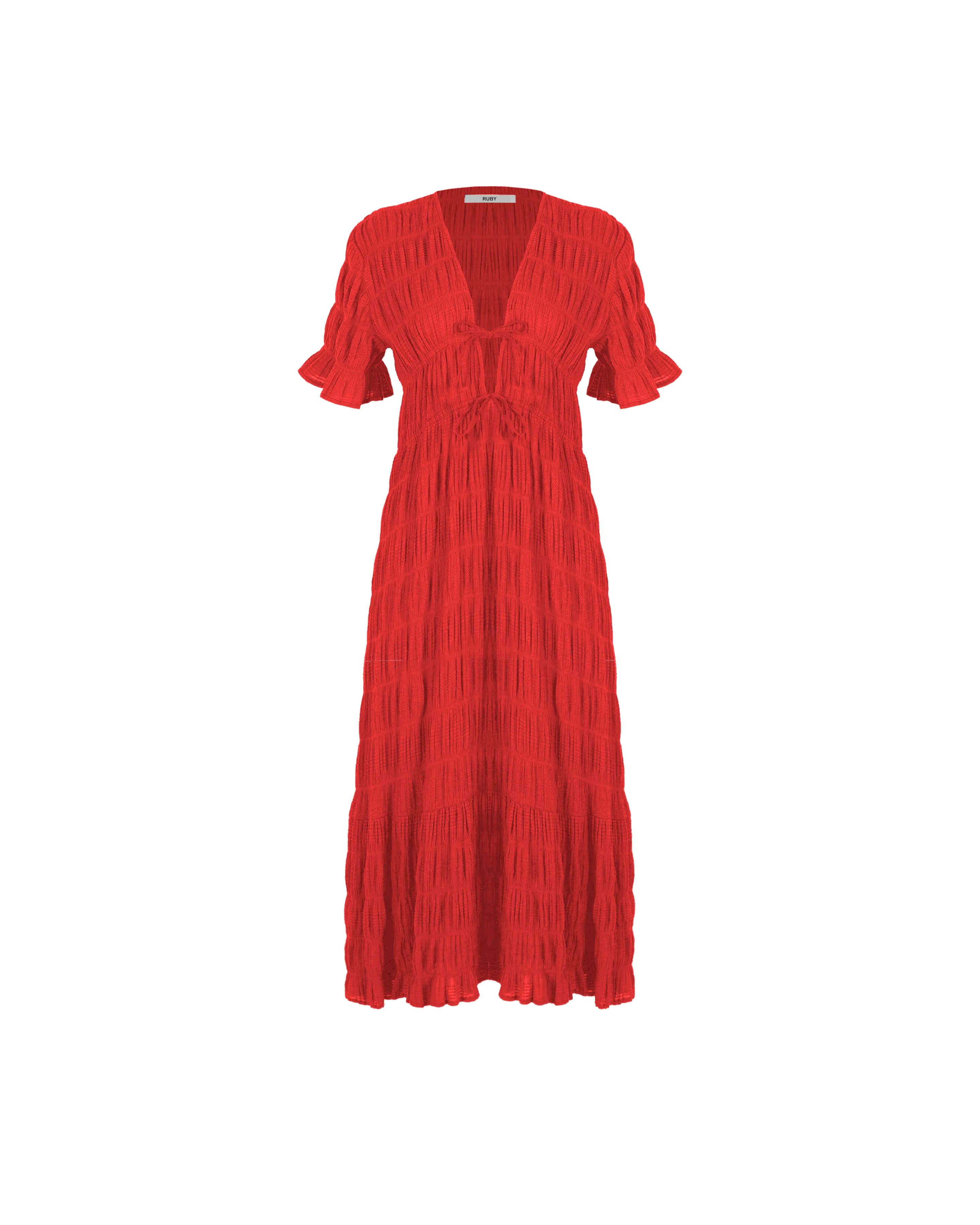 MIRELLA V-NECK DRESS CHILLI