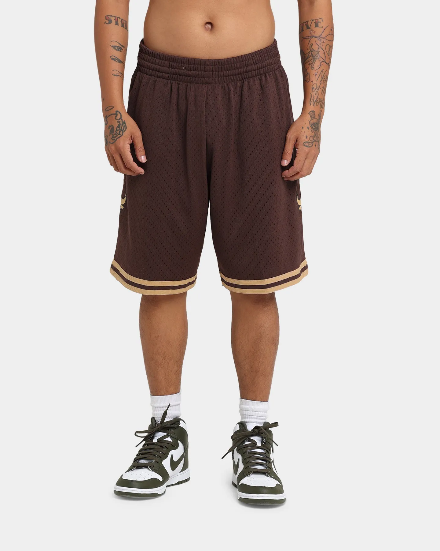 Mitchell & Ness Chicago Bulls Lux Brown Swingman Shorts Baroque Brown