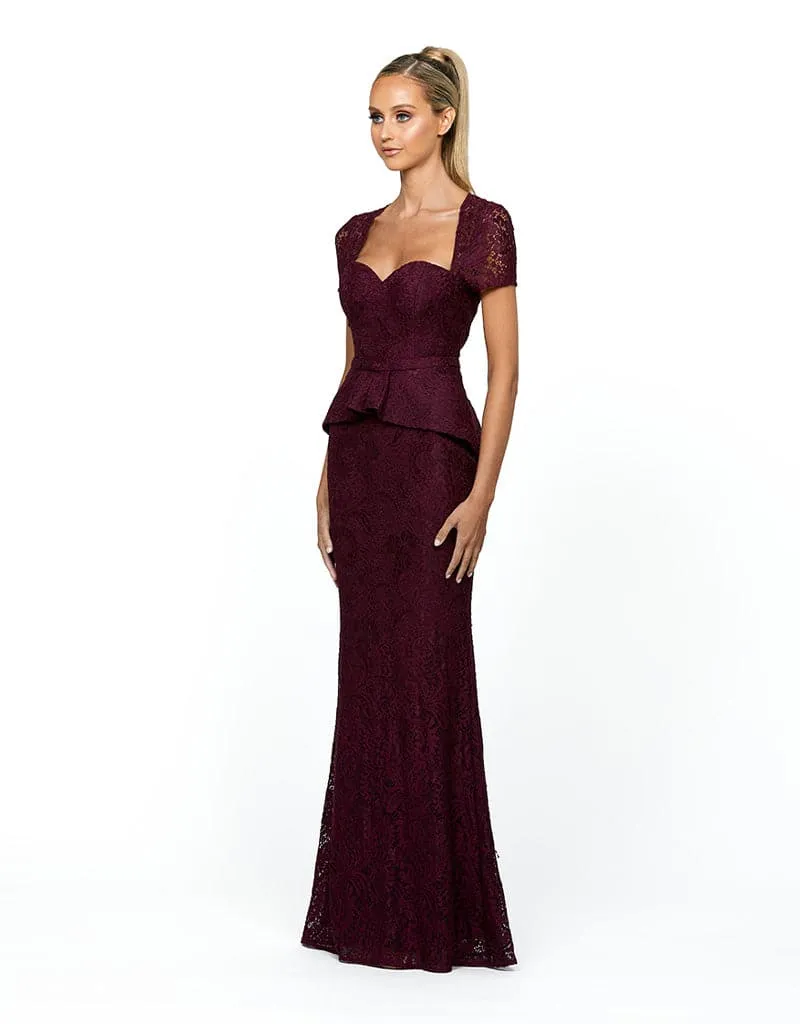 NAOMI CAP SLEEVE GOWN B54D35L