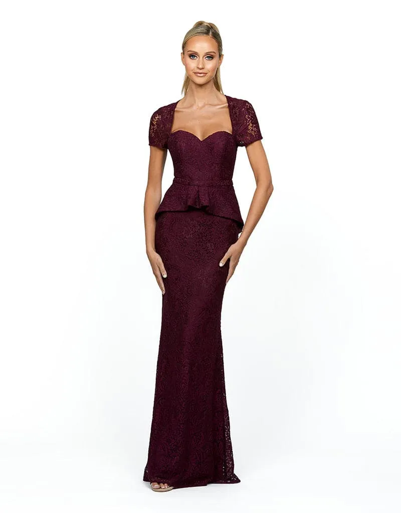 NAOMI CAP SLEEVE GOWN B54D35L