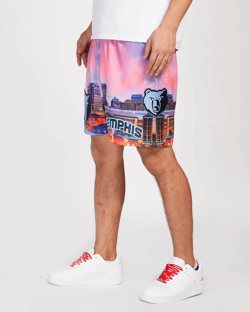 NBA MEMPHIS GRIZZLIES CITY SCAPE AOP MEN'S MESH SHORT (ME1)