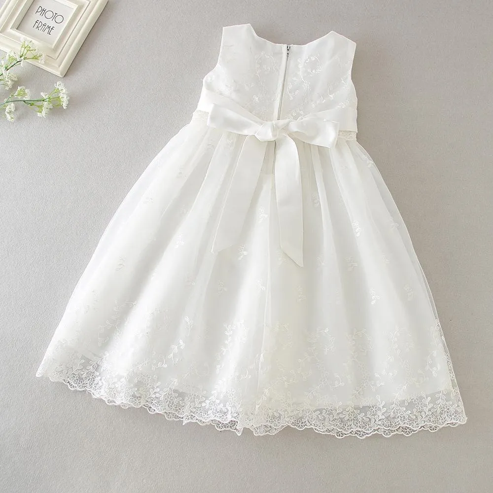 New Born Baby Girl Christening Gowns Bonnet Cape Ruffle Lace Dress