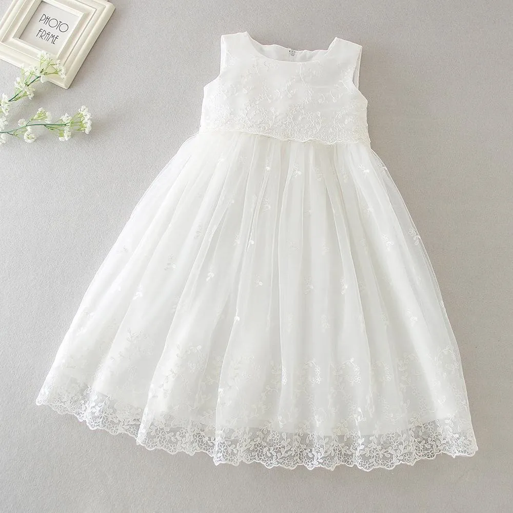New Born Baby Girl Christening Gowns Bonnet Cape Ruffle Lace Dress