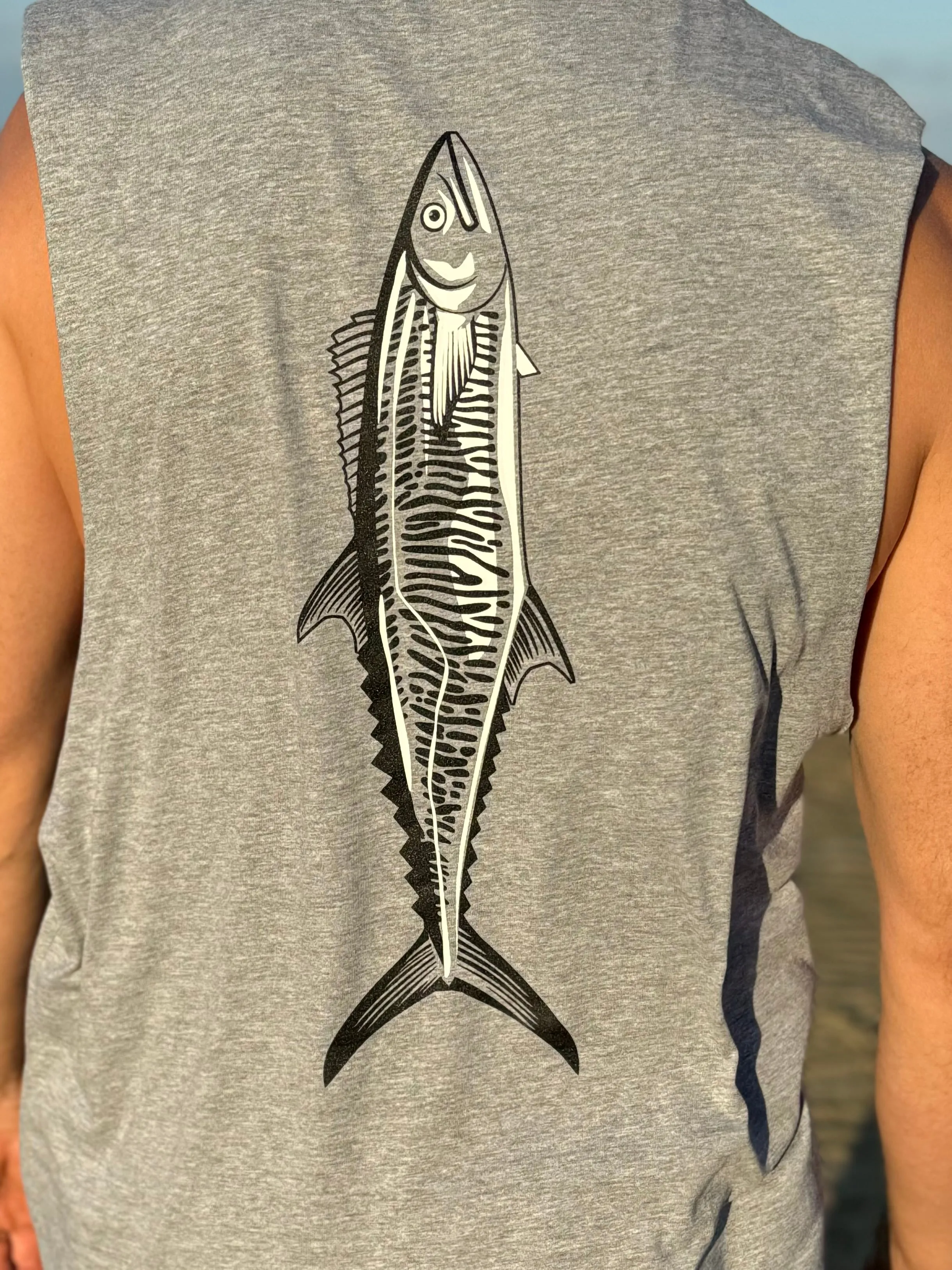 NEW Mackerel Tank - Grey Marle