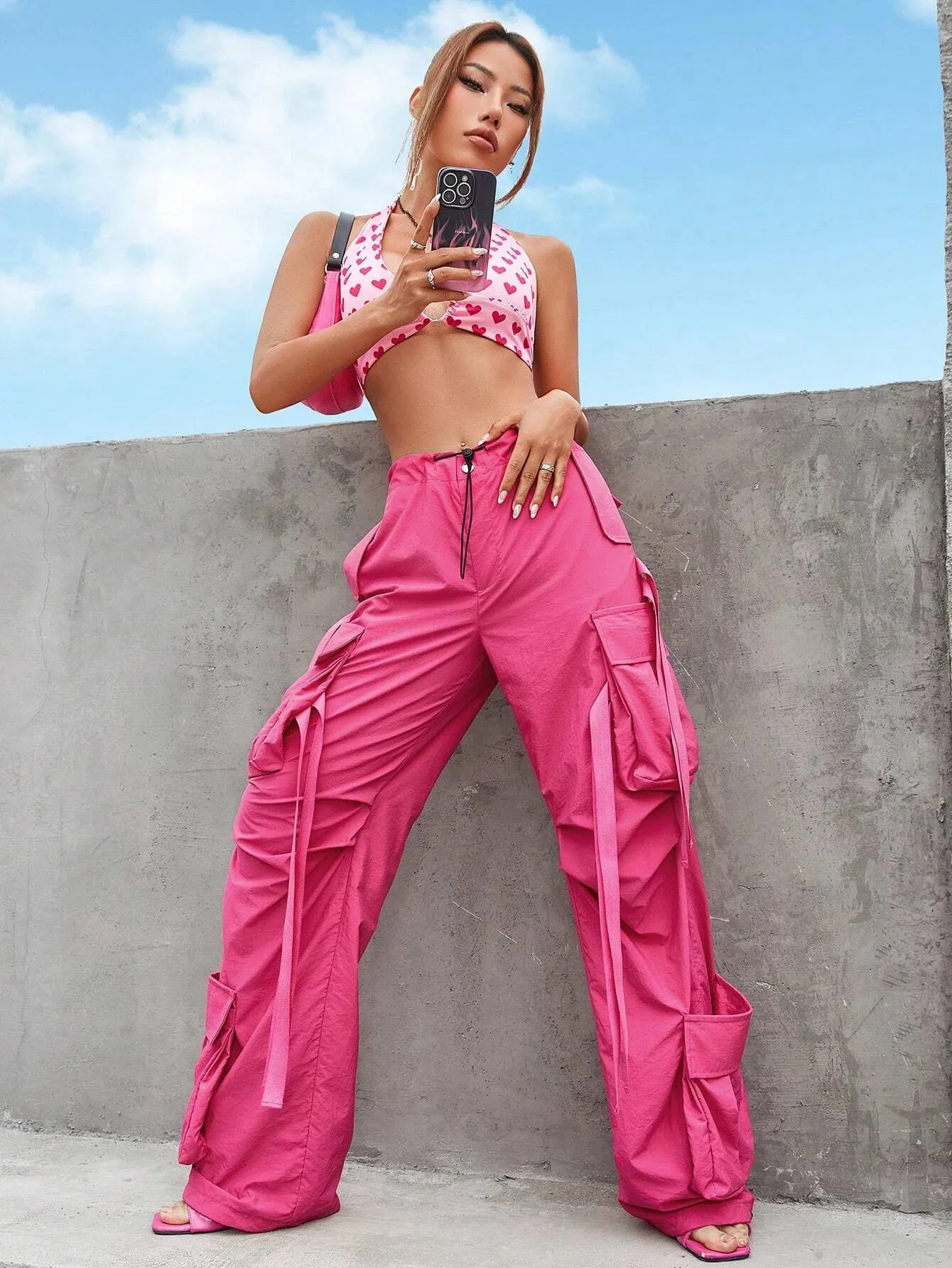 Non-Stretchy Woven Cargo Pants