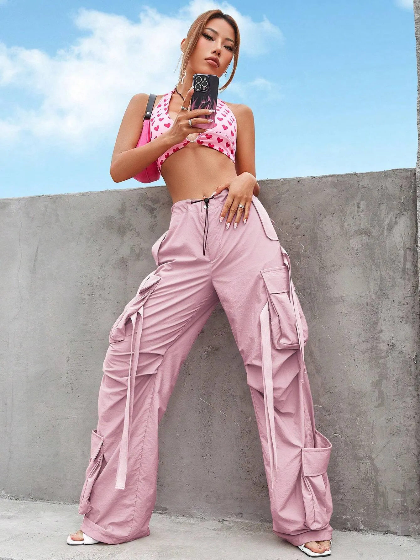 Non-Stretchy Woven Cargo Pants