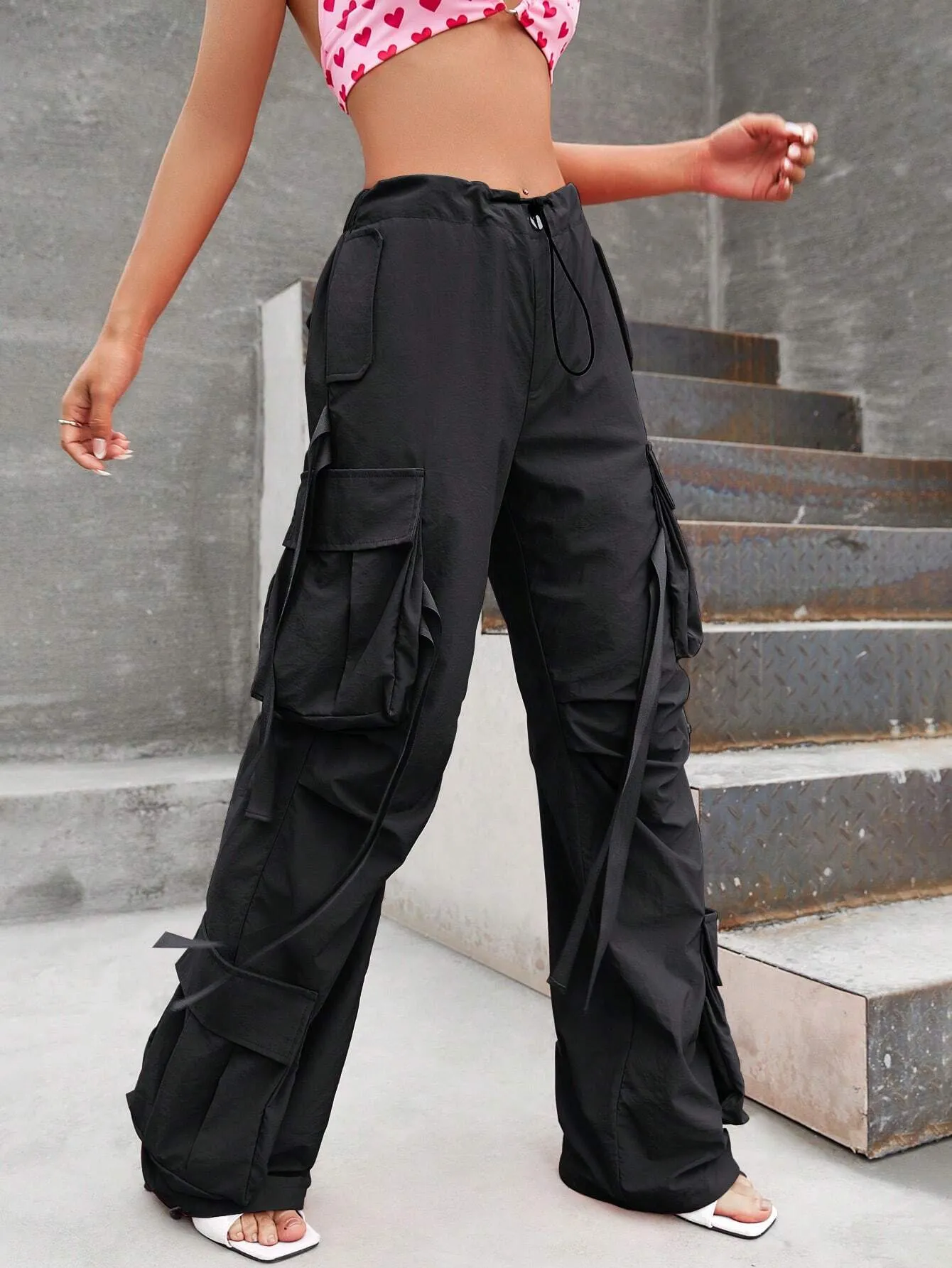 Non-Stretchy Woven Cargo Pants