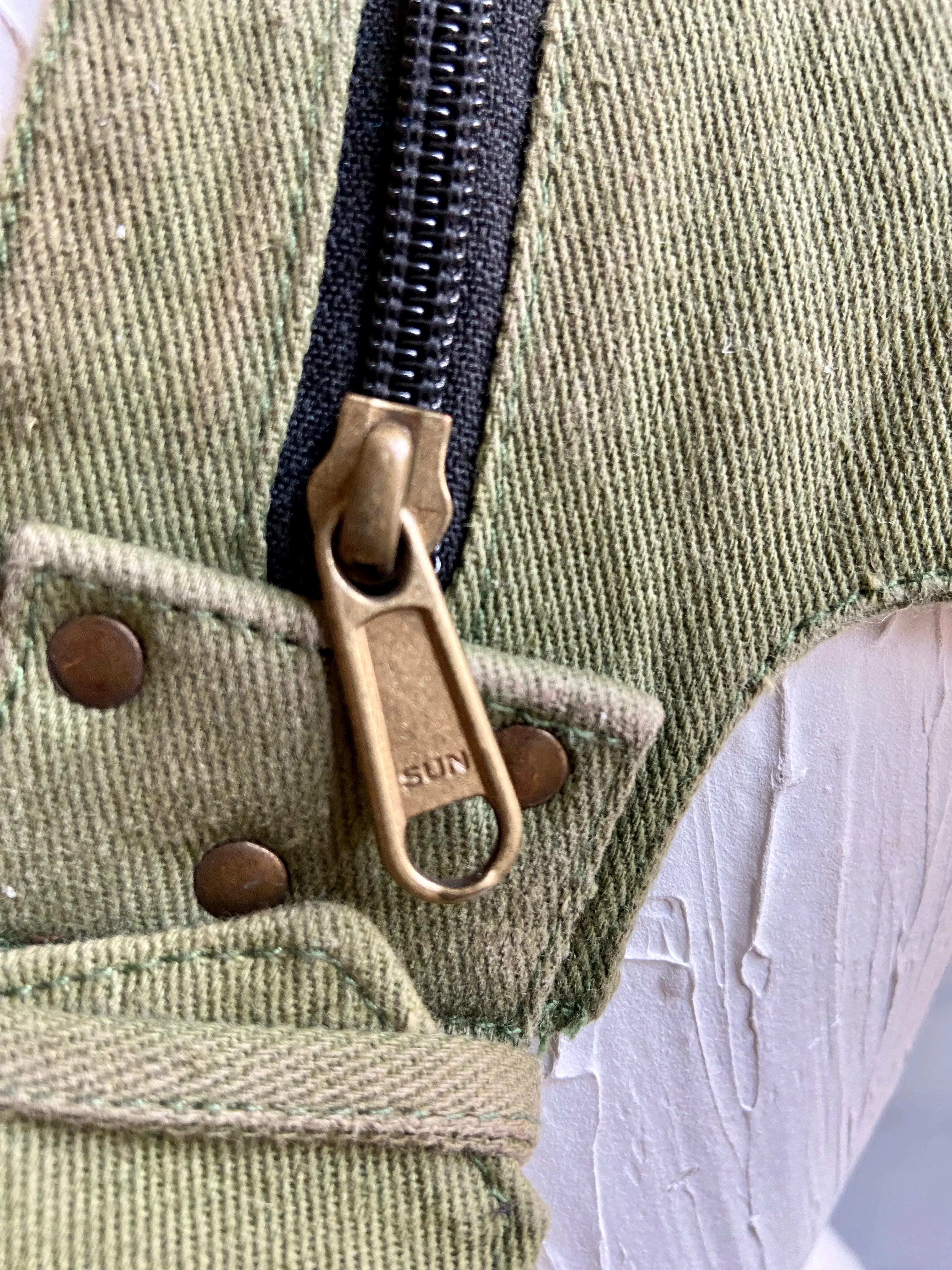 Olive green pocket belt