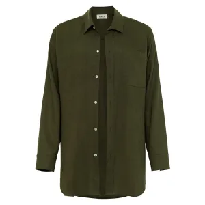 Olive Long Sleeve Button Down Shirt