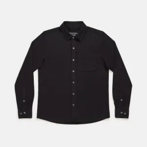 Pique Knit Button-Down Shirt