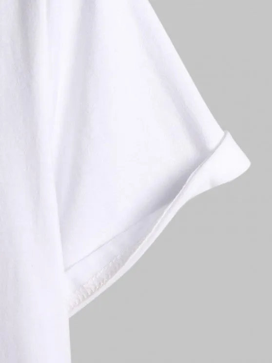 Polo Collared T-shirt And Striped Shorts