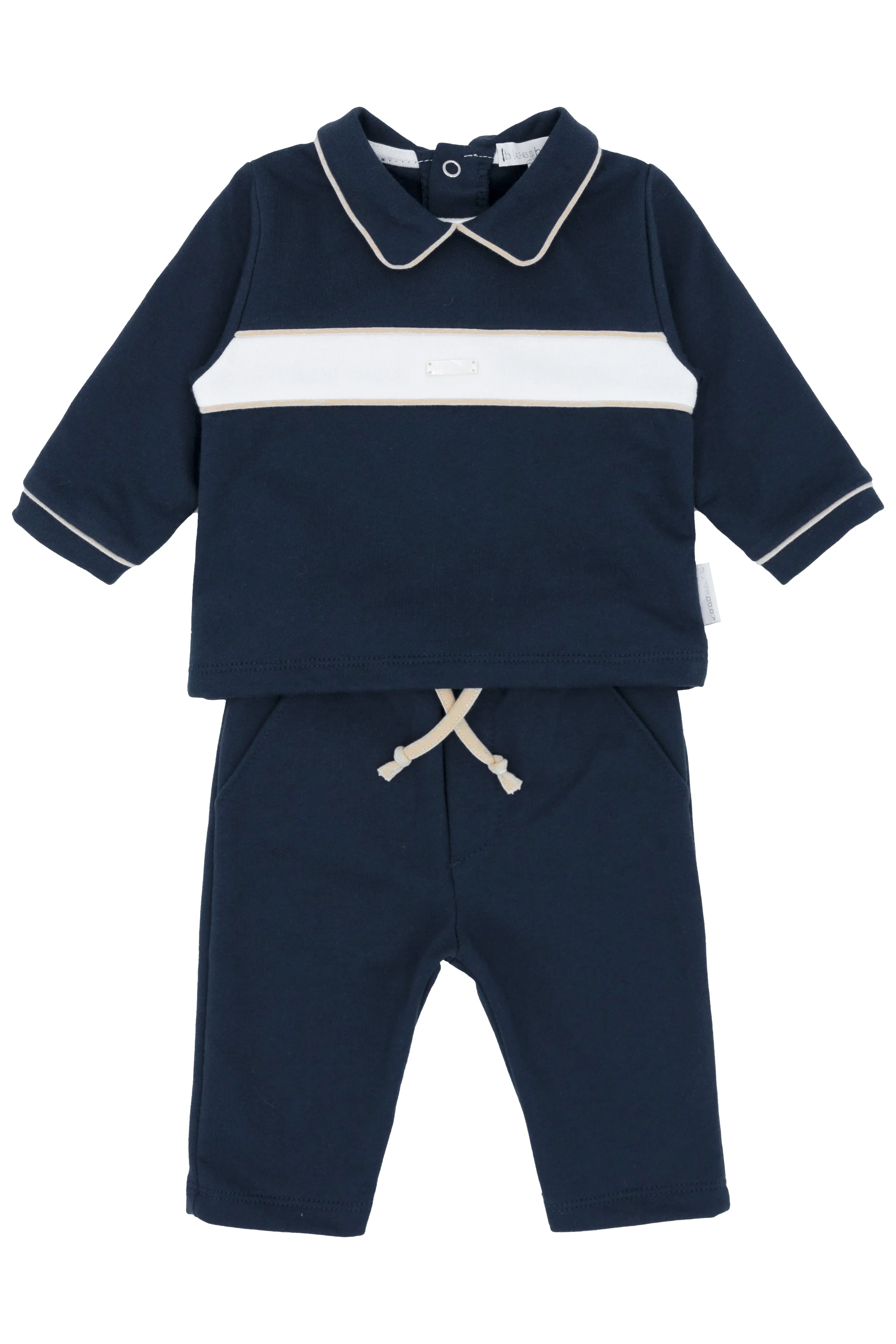 "Joel" Navy Polo Top & Trousers