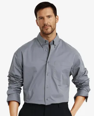 Rare Rabbit Men's Zord Grey Cotton Fabric Full Sleeves Collared Neck Plain Boxy Fit Shirt
