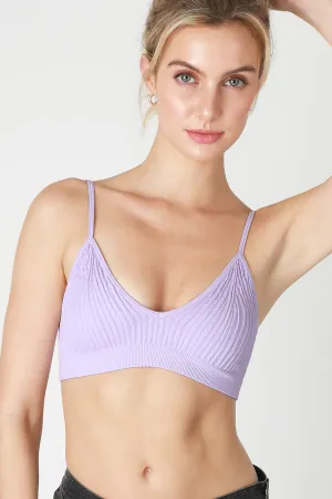 Ribbed Vneck Bralette