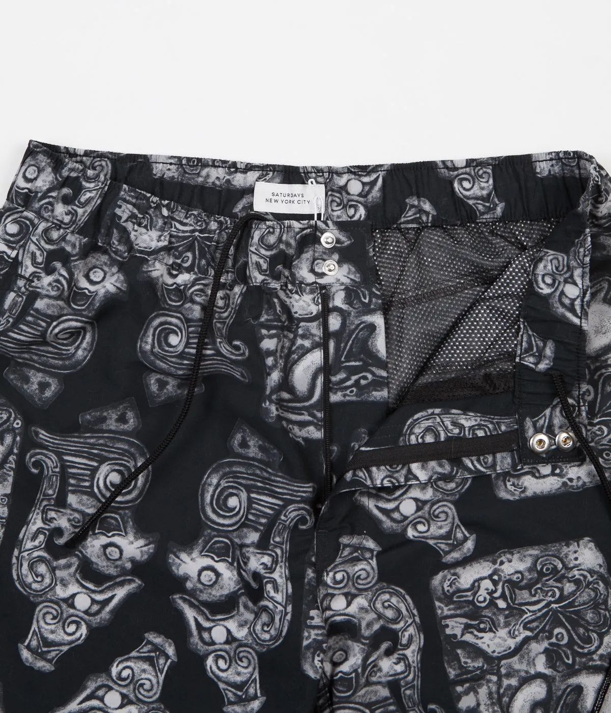 Saturdays NYC Trent Pendant Swim Shorts - Black