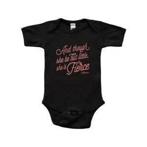 She Is Fierce Bodysuit in Black