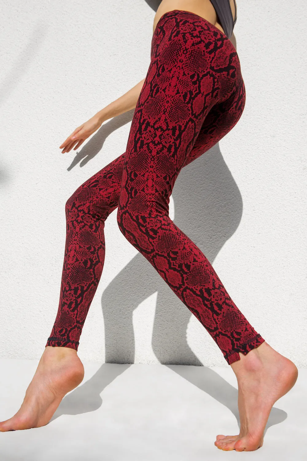 Snake Leggings - Red Snake