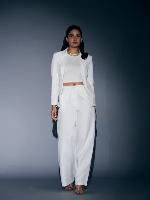 Snow White Blazer with Pants Coord Set