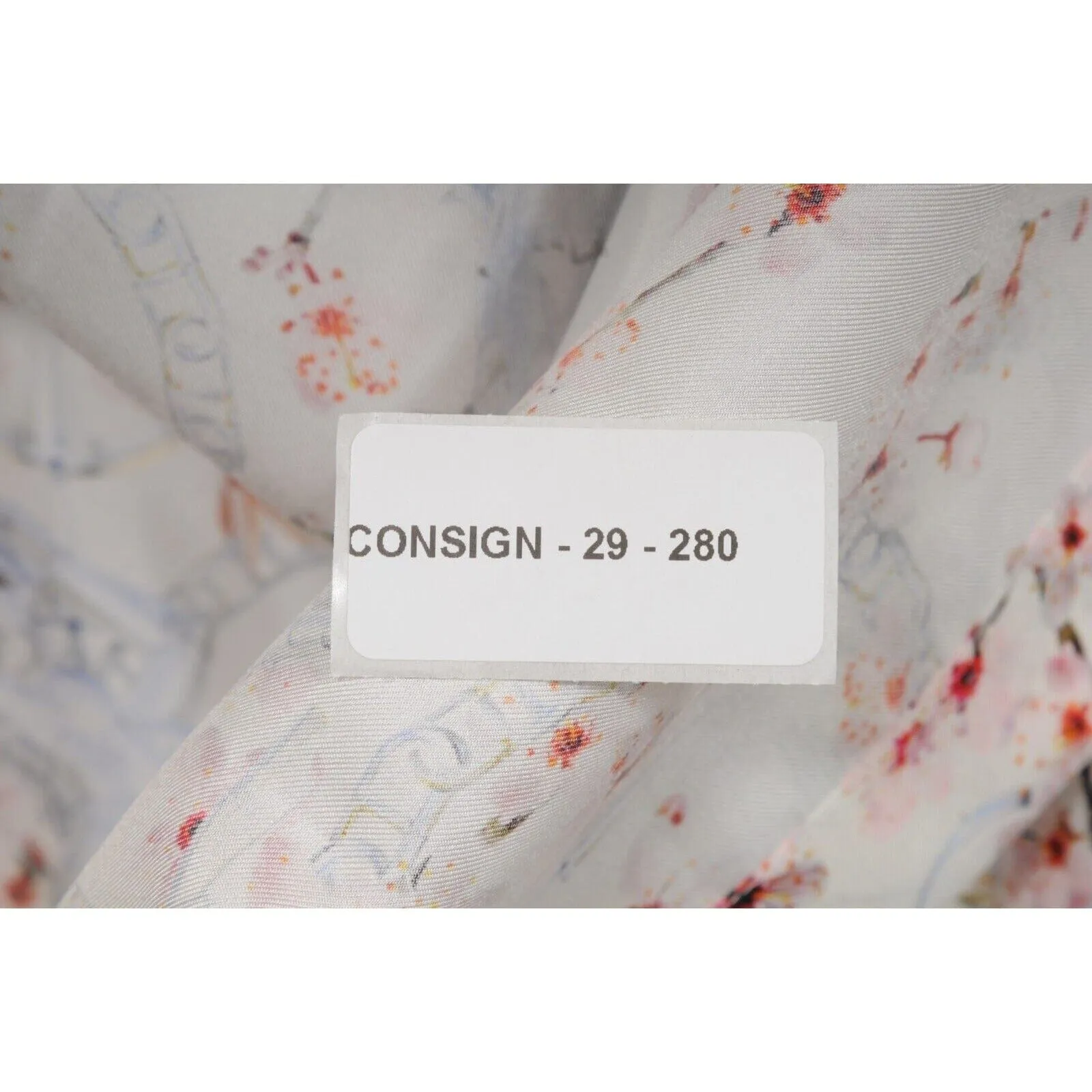 Sorayama Robot Floral Button Down Pajama Shirt White Pink Silk