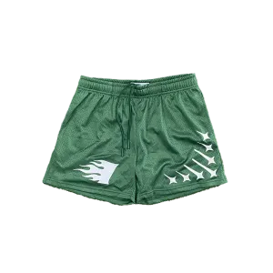 Staple Mesh Shorts || Green