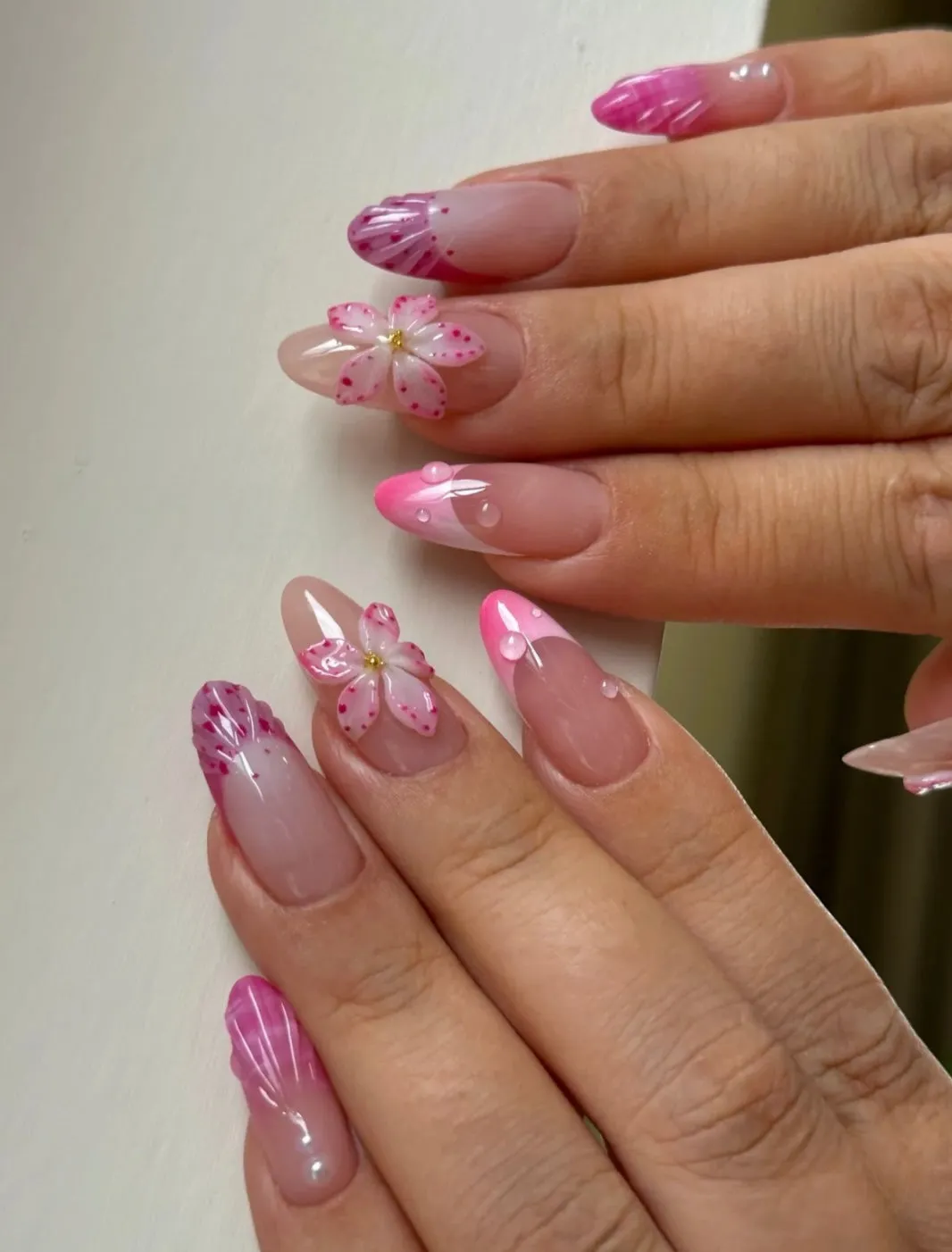 Summer Island Style 3D Flower Nails