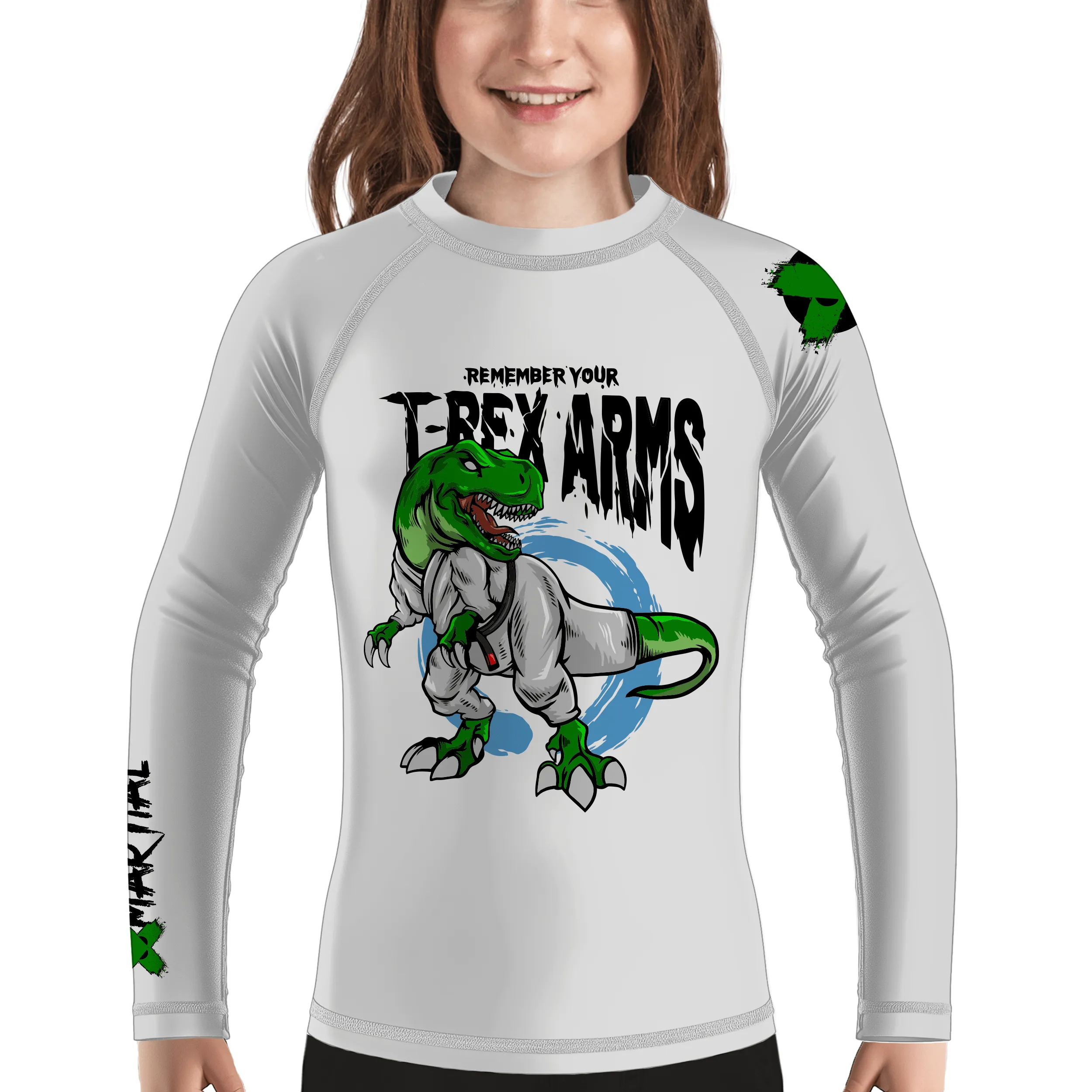 T-Rex Arms Kids BJJ Rash Guard