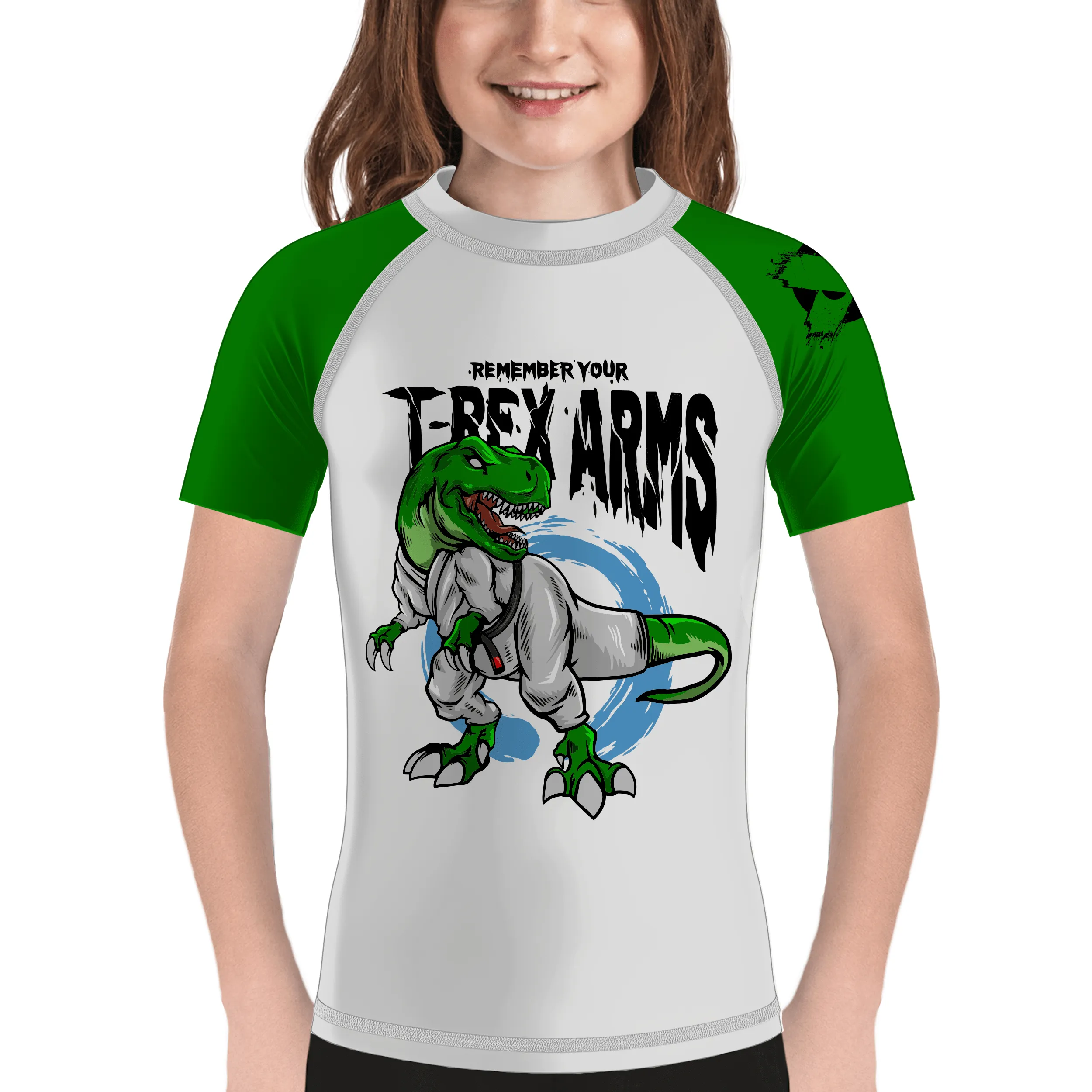 T-Rex Arms Kids BJJ Rash Guard