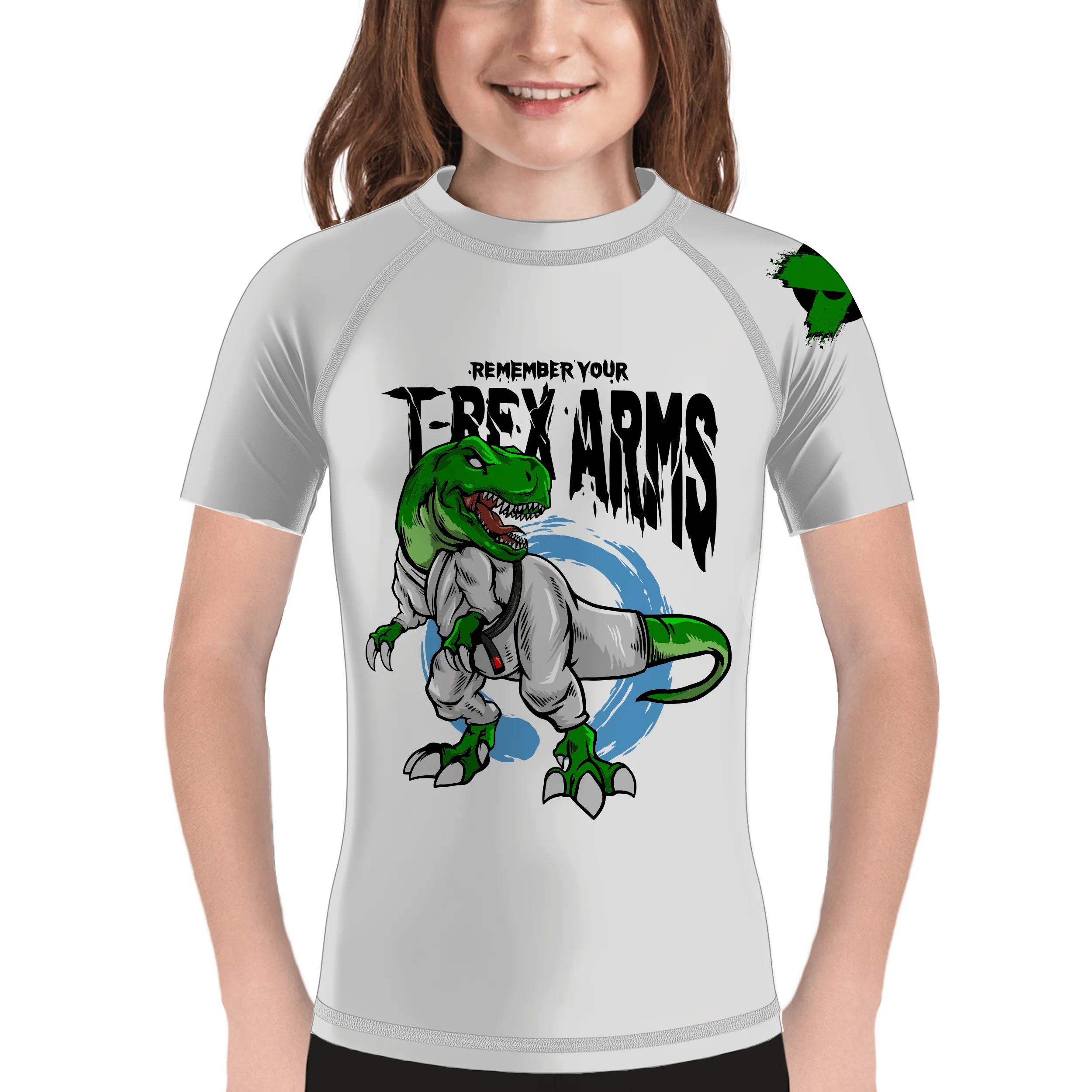 T-Rex Arms Kids BJJ Rash Guard