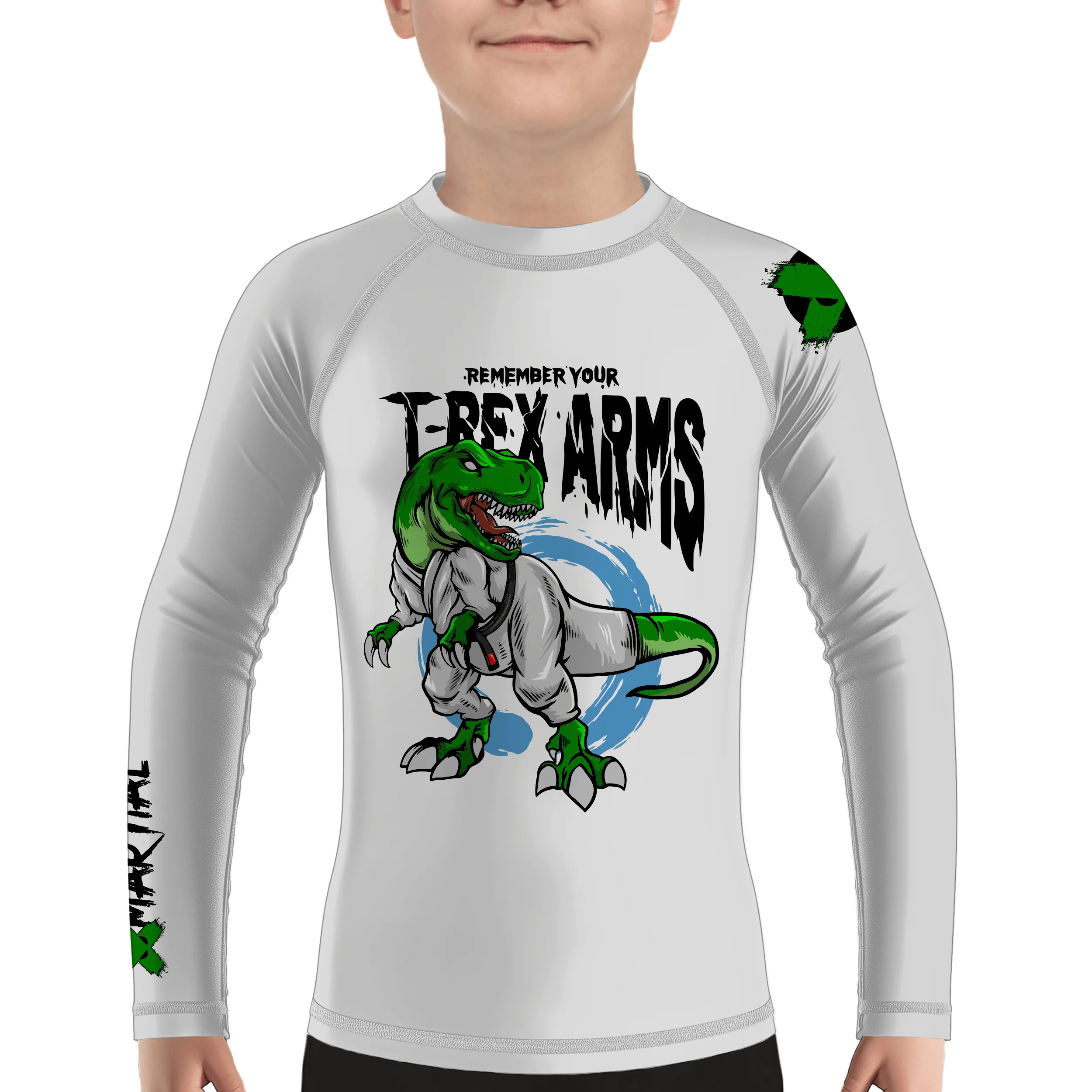 T-Rex Arms Kids BJJ Rash Guard