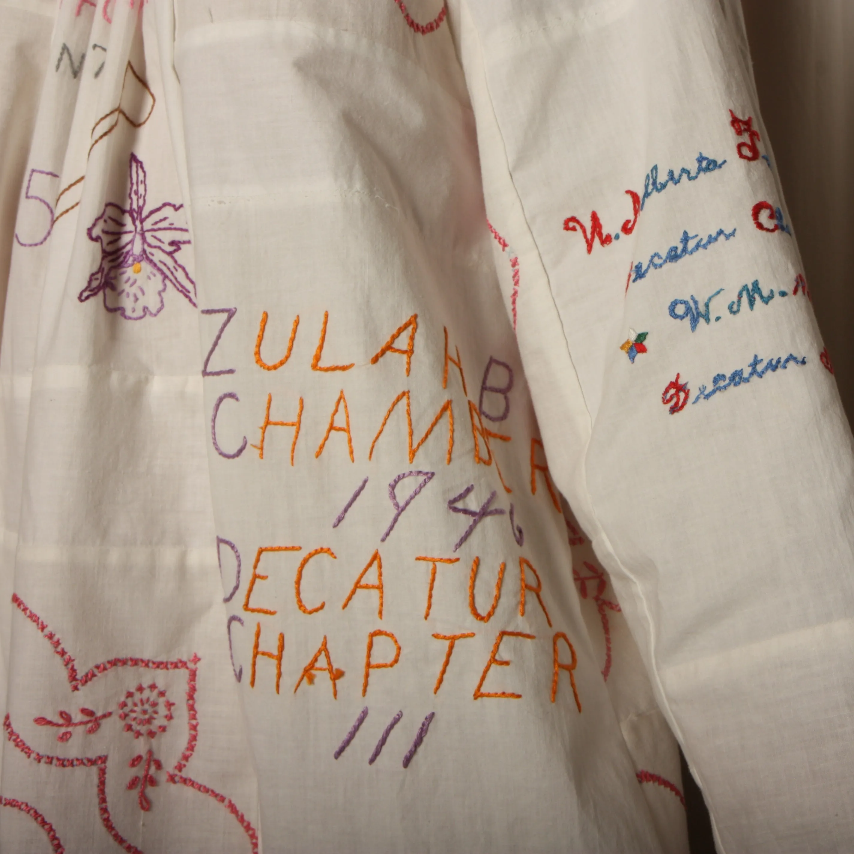 Trapeze Dress - Vintage Hand Embroidered Quilt Blocks