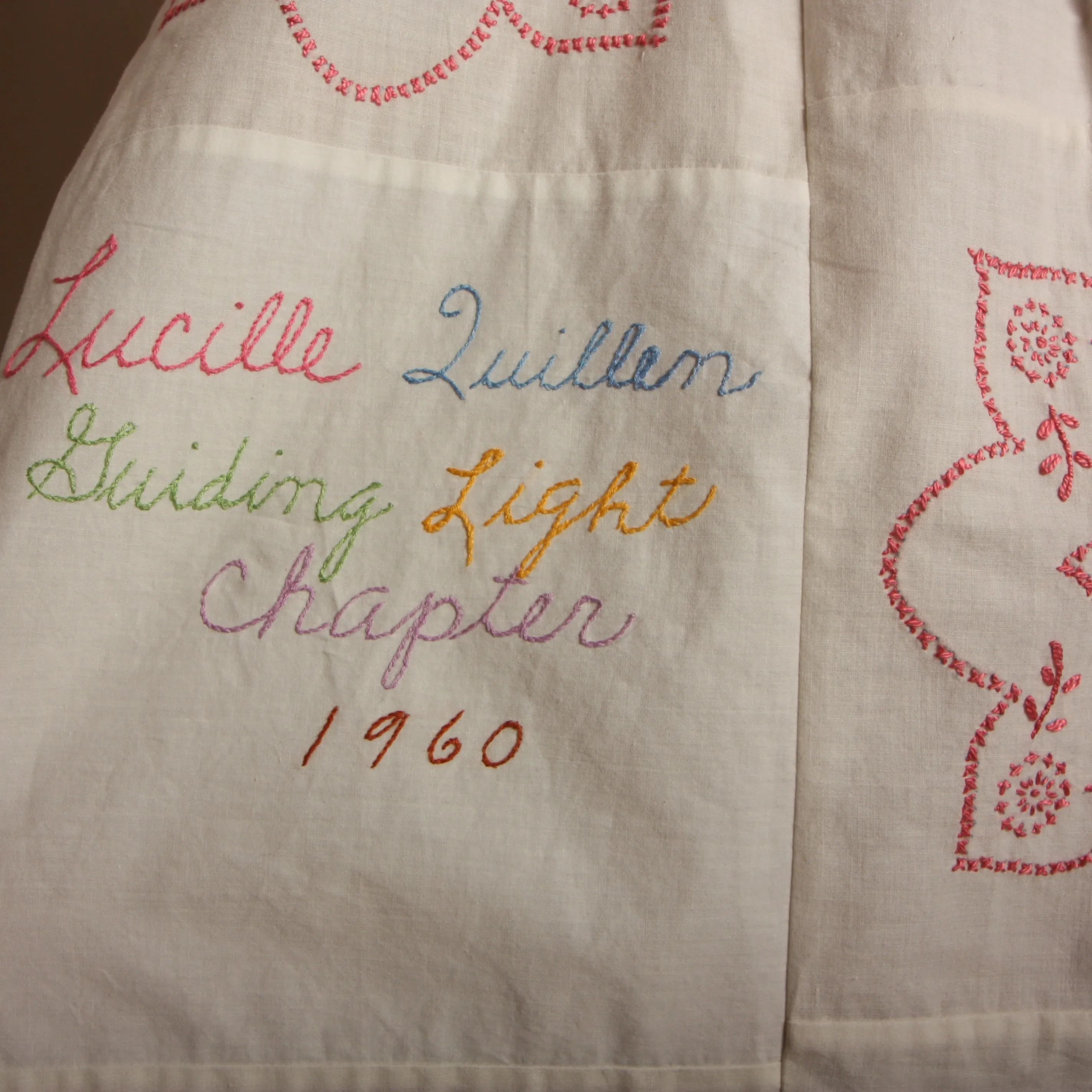 Trapeze Dress - Vintage Hand Embroidered Quilt Blocks