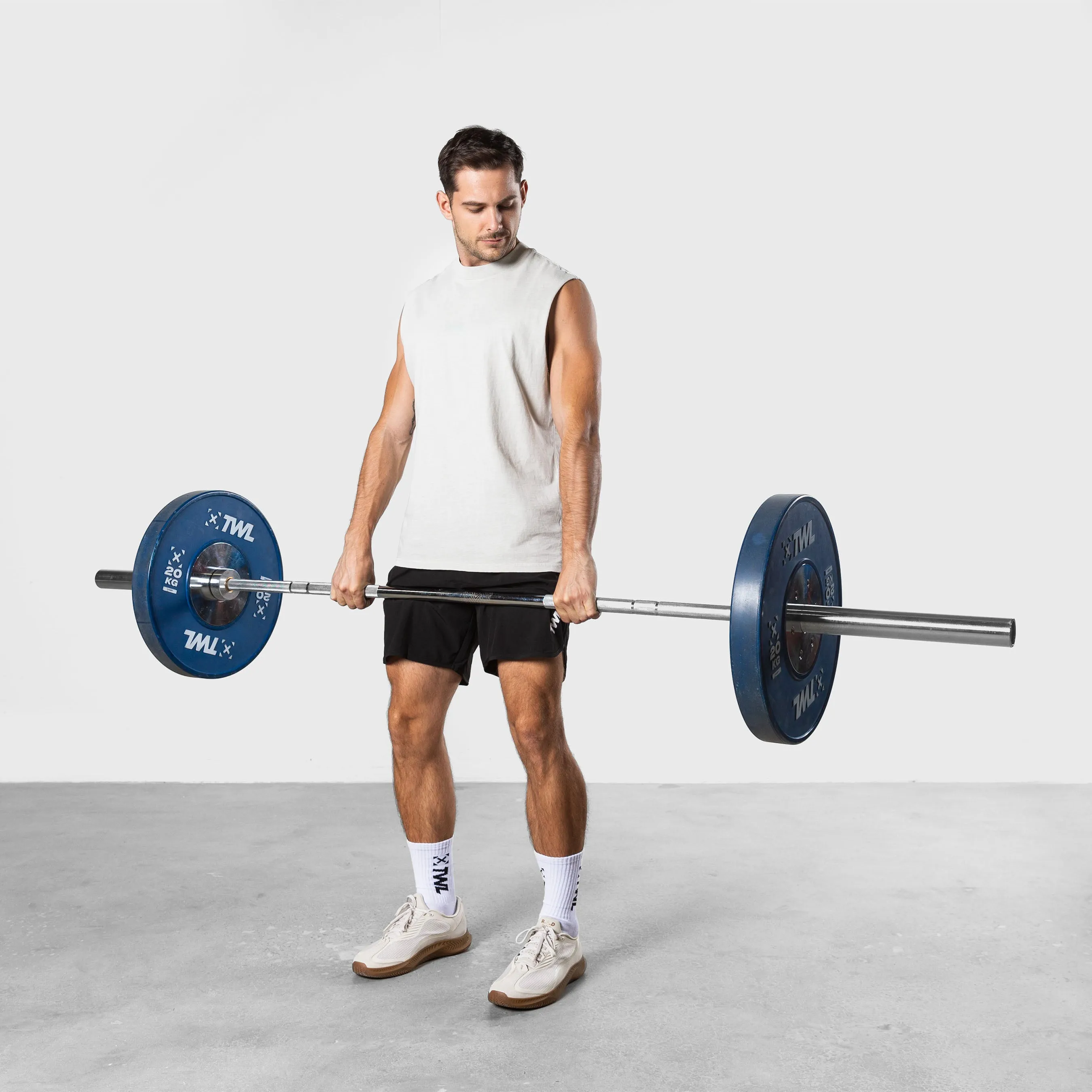 TWL - LIFESTYLE OVERSIZED MUSCLE TANK - WASHED CEMENT