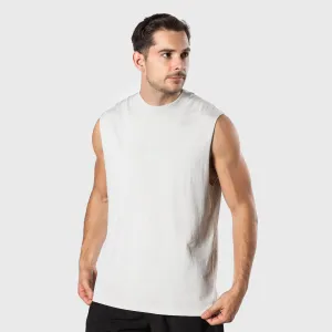 TWL - LIFESTYLE OVERSIZED MUSCLE TANK - WASHED CEMENT