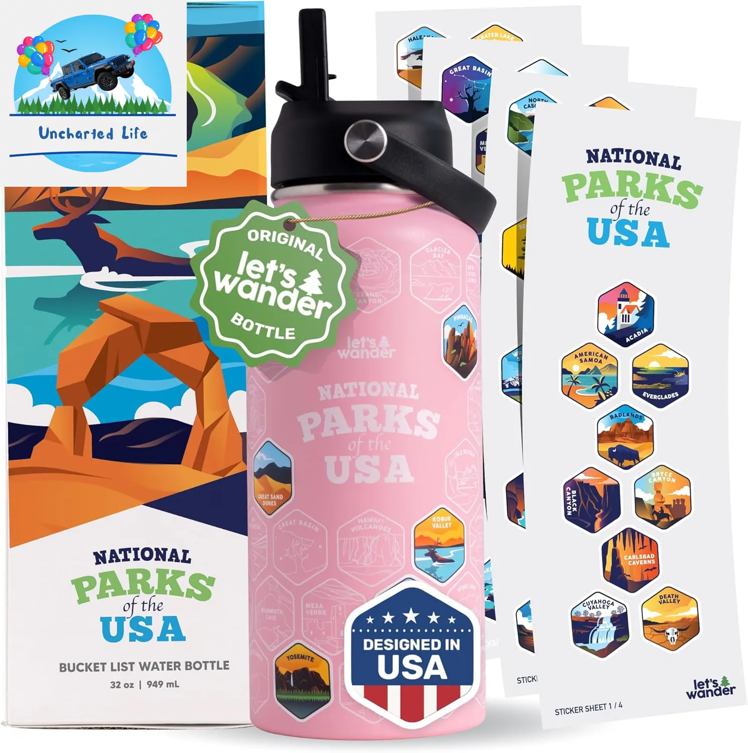 Ultimate Glamping Accessory: 32Oz Insulated National Parks Bottle