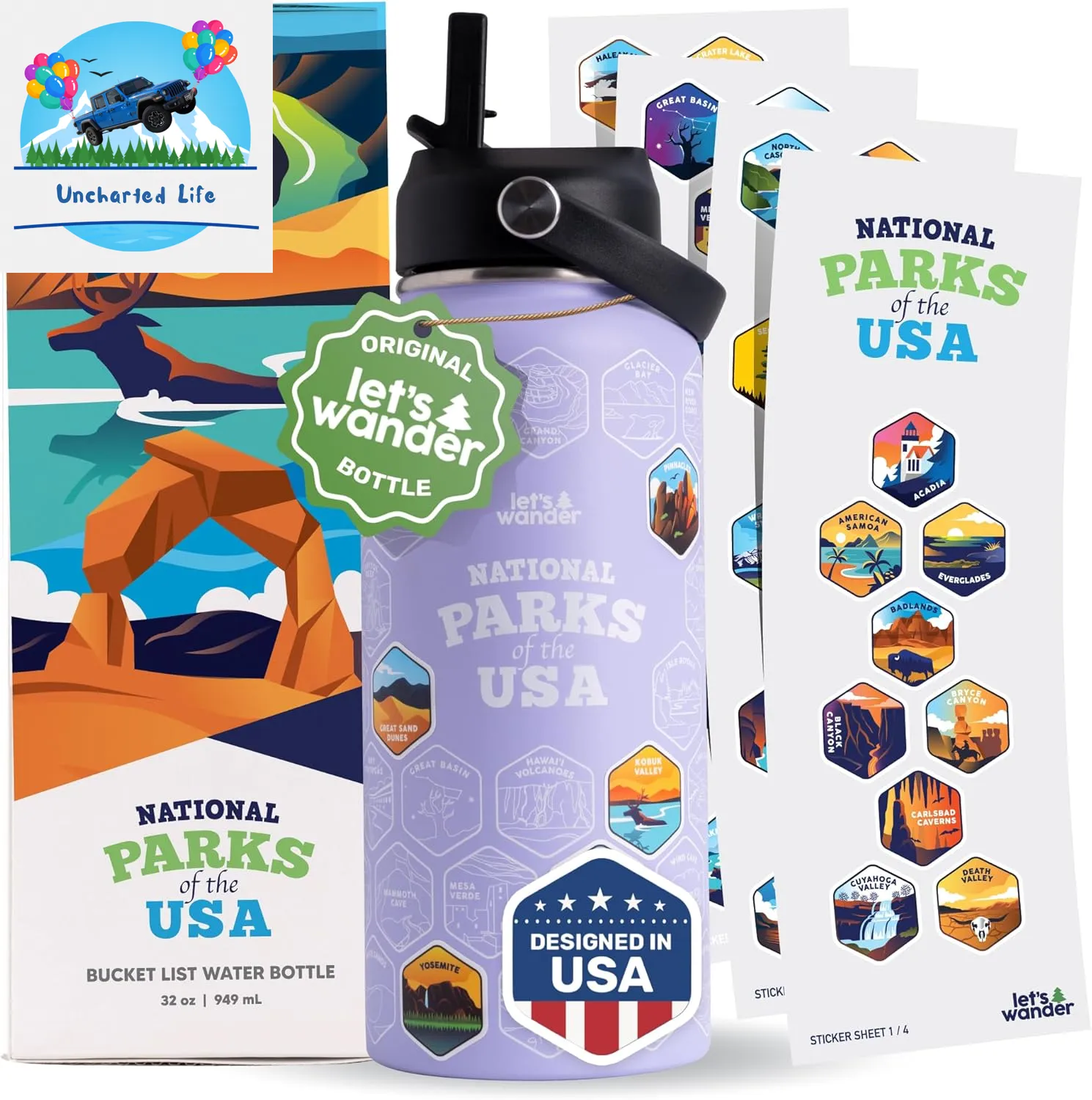 Ultimate Glamping Accessory: 32Oz Insulated National Parks Bottle
