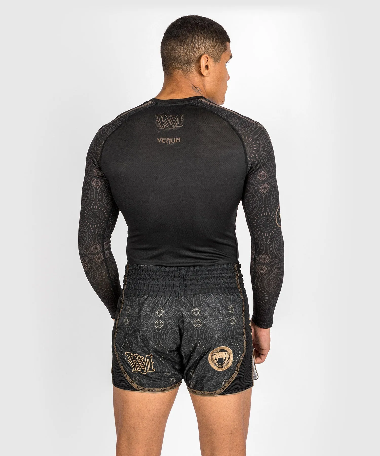 Venum Santa Muerte Dark Side - Rashguard Long Sleeves - Black/Brown