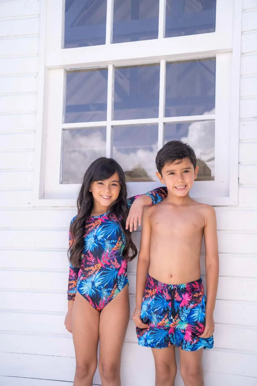 Vestido de Baño Manga Larga 8104 74 Niña  | Girls Long sleeve  Swimwear 8104 74