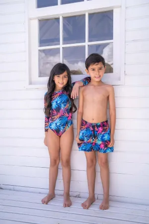 Vestido de Baño Manga Larga 8104 74 Niña  | Girls Long sleeve  Swimwear 8104 74
