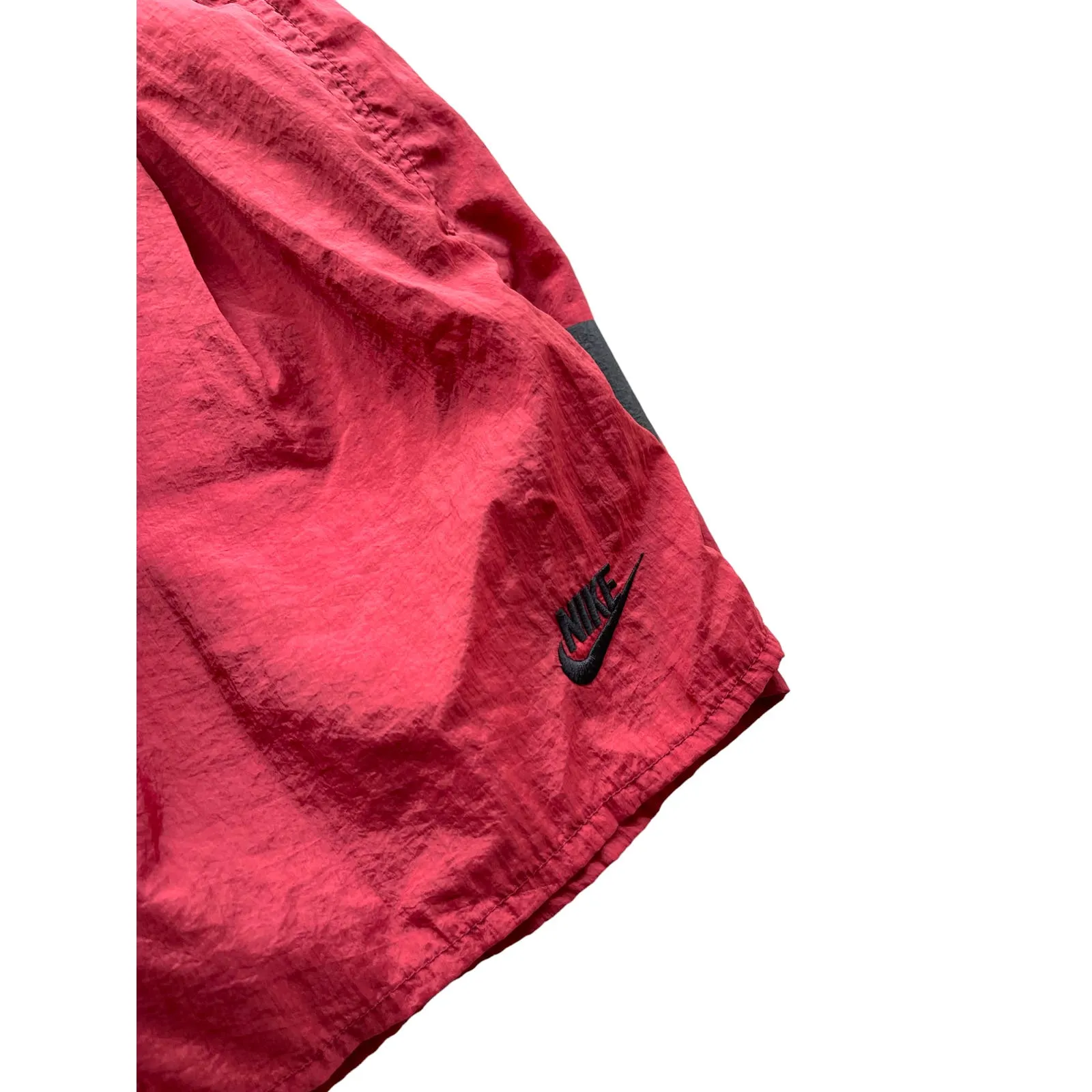 Vintage 1990's Nike Red Nylon Mesh Logo Shorts