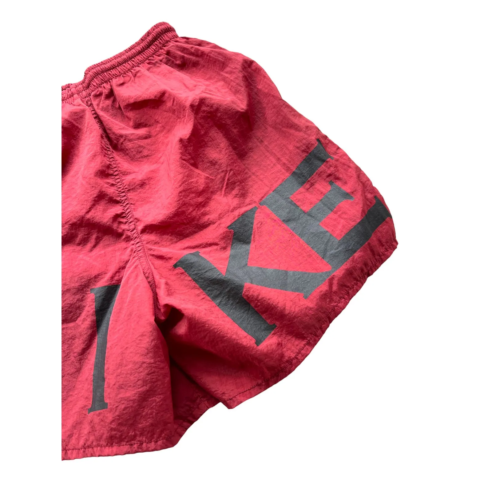 Vintage 1990's Nike Red Nylon Mesh Logo Shorts