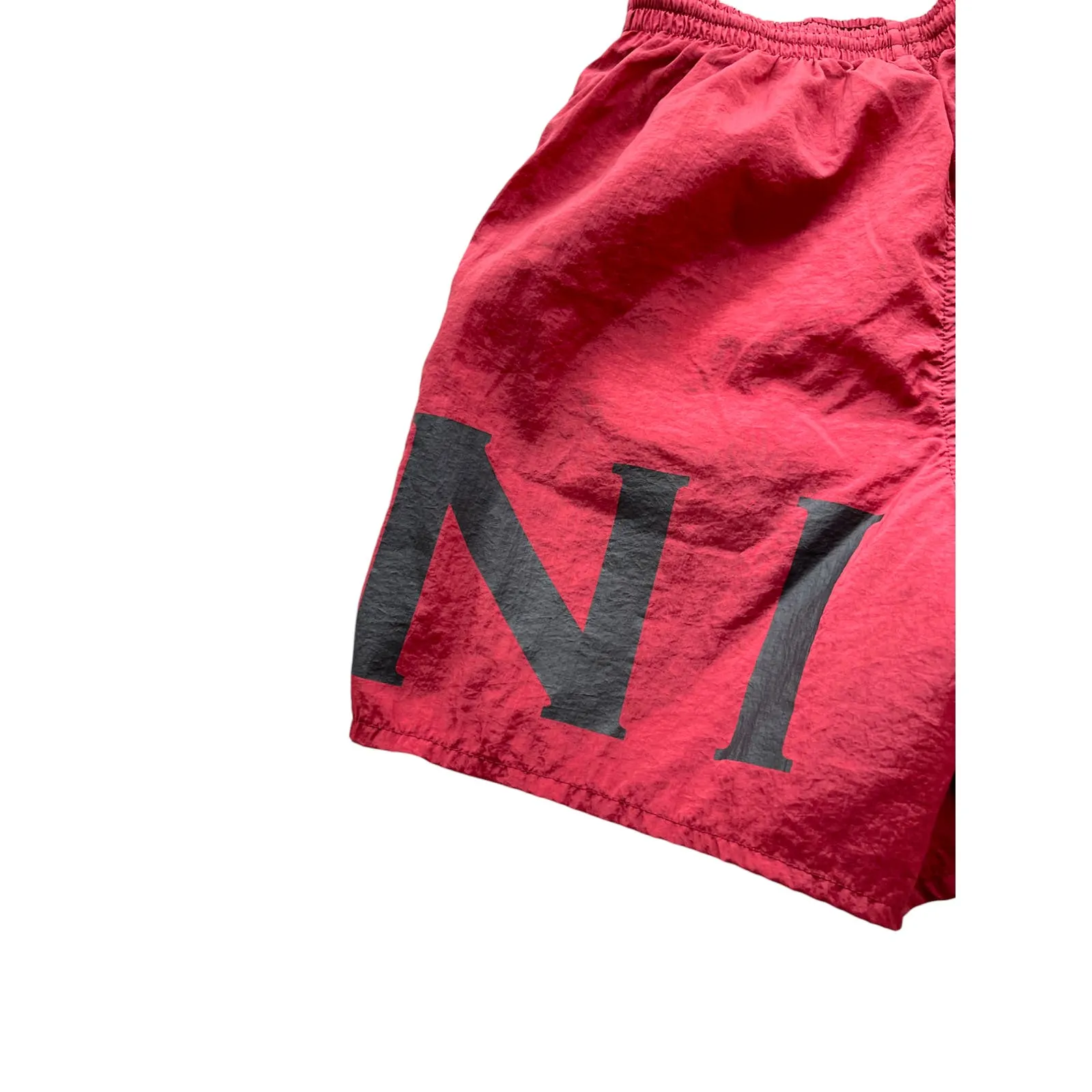 Vintage 1990's Nike Red Nylon Mesh Logo Shorts